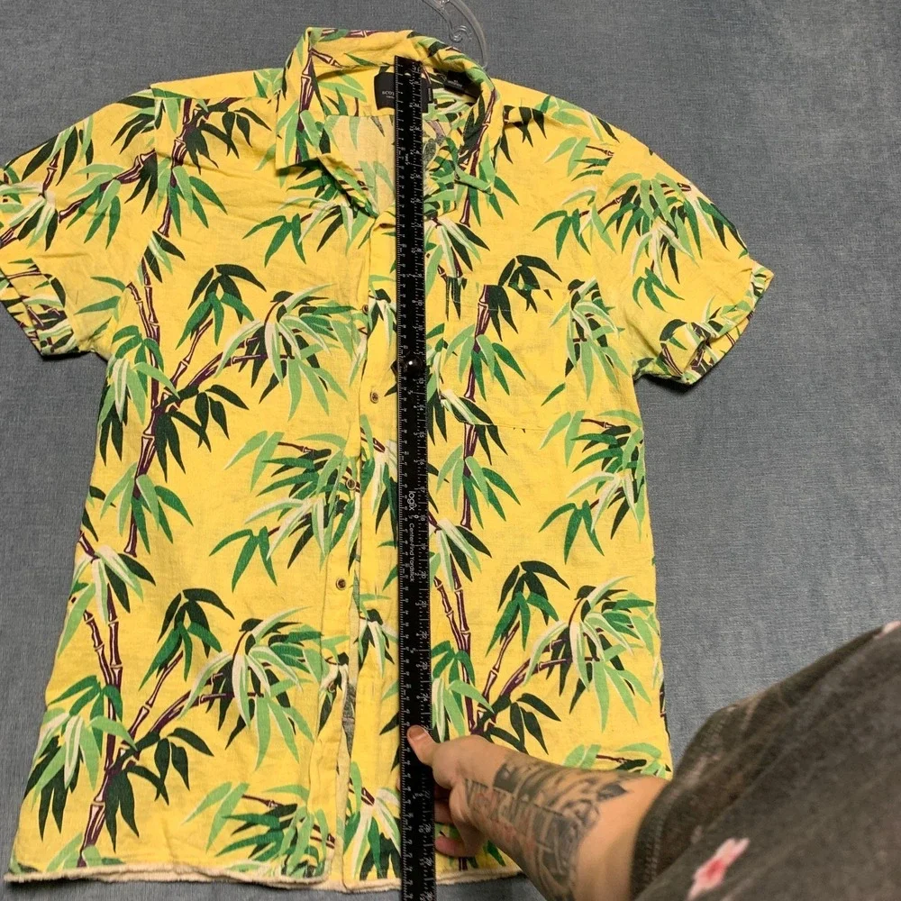 Scotch & Soda Shirt Mens XL Multicolor Tropical Leaf Chest Pocket Summer Beach